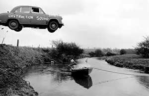 Splashed: Stuntman attempts to fly car over river