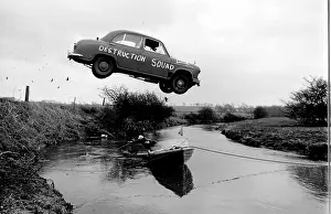 Splashed: Stuntman attempts to fly car over river