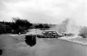 Nosedive: Stuntman attempts to fly car over river