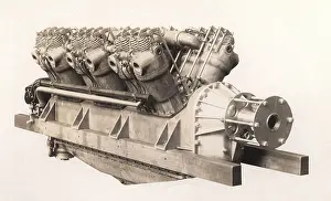 Cooled: Sturtevant Model 7 12-cylinder water-cooled inline engine