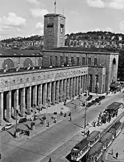Forecourt: Stuttgart Central Station, 1939