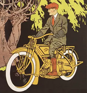 Motorbikes: Styish Motorcyclist