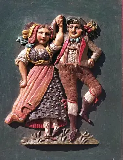 Gingerbread: Styrian couple. Gingerbread model. Volkskundemuseum