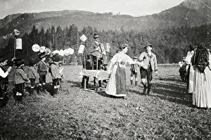 Styrian: Styrian dance on a meadow in Gossl on Grundlsee. The