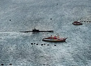 Robert Hunt Library: Submarine in Hong Kong Harbour