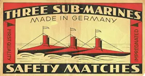 Matches: Three Submarines Safety Matches, made in Germany