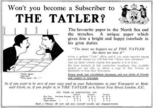 Subscriber: Become a subscriber to The Tatler, WW1 advertisement