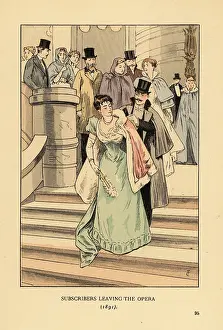 Subscribers: Subscribers leaving the opera, 1891