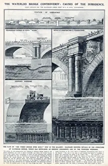 Subsidence: Subsidence of Waterloo Bridge by G. H. Davis 1924