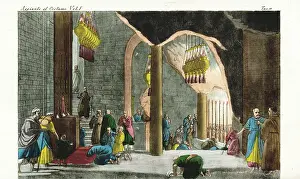 Grotta: Subterranean church in Bethlehem, 1800s