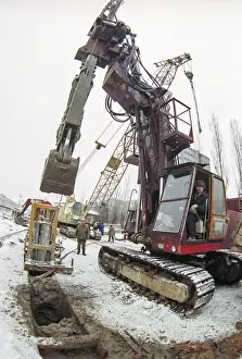 Piles: Subway construction in Nizhny Novgorod