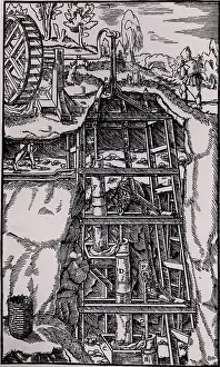 Pumps: Suction pumps arranged in three tiers and linked