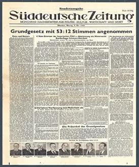 Grundgesetz: Suddeutsche Zeitung, special edition, Grundgesetz accepted