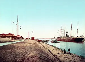 Suez: Suez Canal, El Kantara, 1905