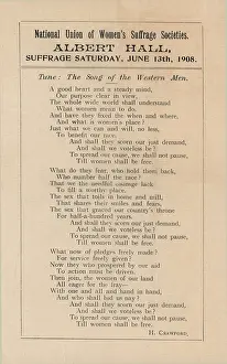 Nuwss: Suffrage Songsheet N.U.W.S.S