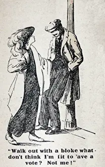 Declines: Suffrage Votes for Women