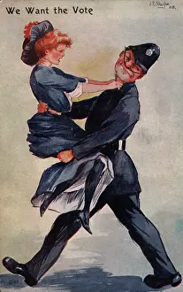 Burly: Suffragette Carried off by Policeman