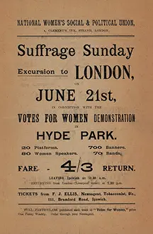 Suffragette Demonstration Hyde Park 1908