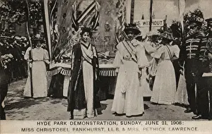 Suffragette Hyde Park Demonstration 1908