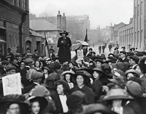 A suffragette meeting in 1913