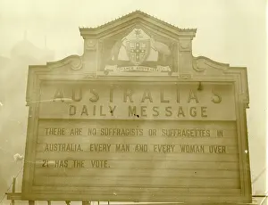 Suffragists: Suffragette movement: Australia's message