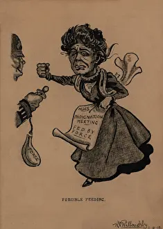 Forcible: Suffragette Mrs. Pankhurst Forcible Feeding