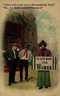 Replies: Suffragette Sandwich Board Mustard