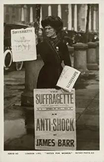 Wspu: Suffragette selling copies of The Suffragette
