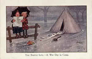 Ibbetson: Suffragette, Simple Life - Wet day in Camp