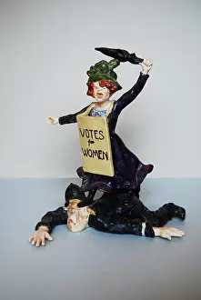 Trampling: Suffragette Trampling on Policeman Ceramic