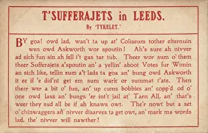 Dialect: Suffragette T'Suffragettes in Leeds Dialect