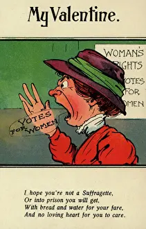 Spouting: Suffragette My Valentine Card
