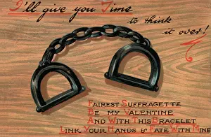 Fairest: Suffragette Valentine Card Handcuffs