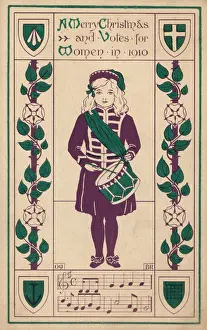 Portcullis: Suffragette W.S.P.U Christmas Card