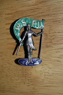 Suffragette W.S.P.U Joan of Arc Brooch