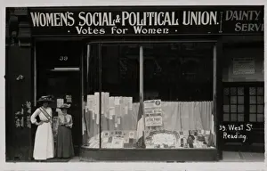 Suffragette W.S.P.U Reading Shop 1910