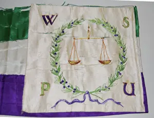 Spqr: Suffragette W.S.P.U Regalia Flag