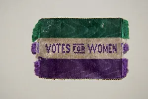 Grosgrain: Suffragette W.S.P.U Ribbon Badge