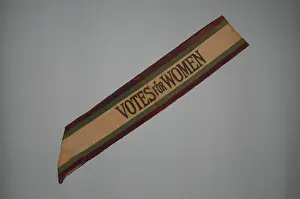 Faded: Suffragette W.S.P.U Sash Votes for Women