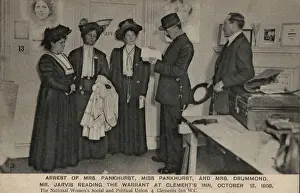 Suffragettes Arrested Clements Inn 1908