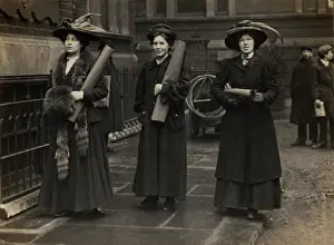 Chaining: Suffragettes Chaining to Railings Vera Holme
