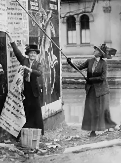 Lcgr1802: Suffragettes hanging Votes for Women in the