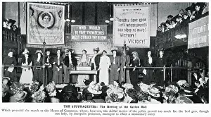 Wspu: Suffragettes in Meeting at the Caxton Hall 1908