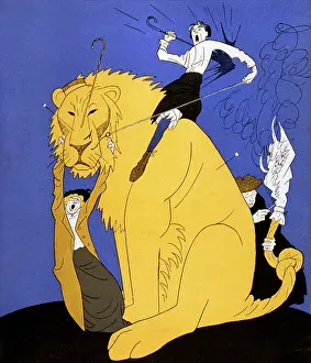 Superiority: SUFFRAGETTES TEASE LION