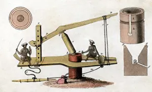 Ackermann: Sugar mill for crushing cane to extract juice 1822