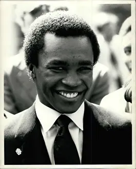 Welterweight: Sugar Ray Leonard, boxing champion, in Washington
