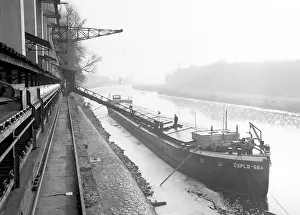 Mevald: Sugar refinery - barge - Elbe River