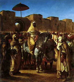 Garde: The Sultan of Morocco and his Entourage, by Delacroix