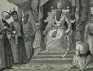 Recorded: Sultan received in the Topkapi Palace counselors. Istanbul