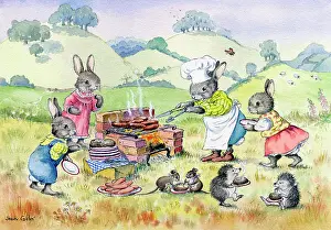 Barbecue: Summer Barbecue with animals